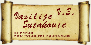 Vasilije Šutaković vizit kartica